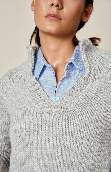 Grey Chunky Knit Jumper