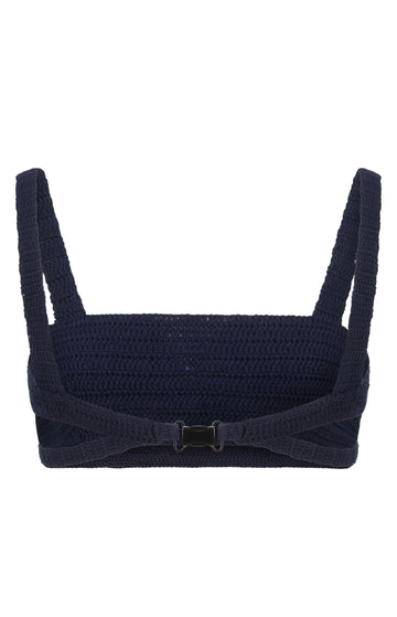 Blue Crochet Bralette