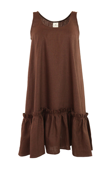 Brown A-Line Dress