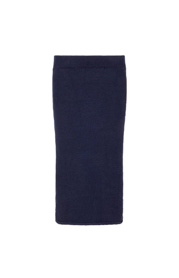 Blue Knit Long Skirt