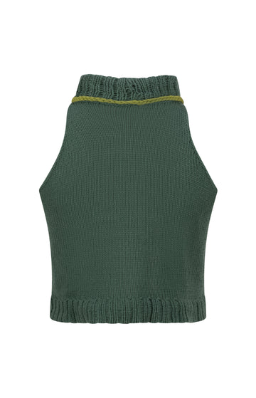 Green Tank Top With Flower