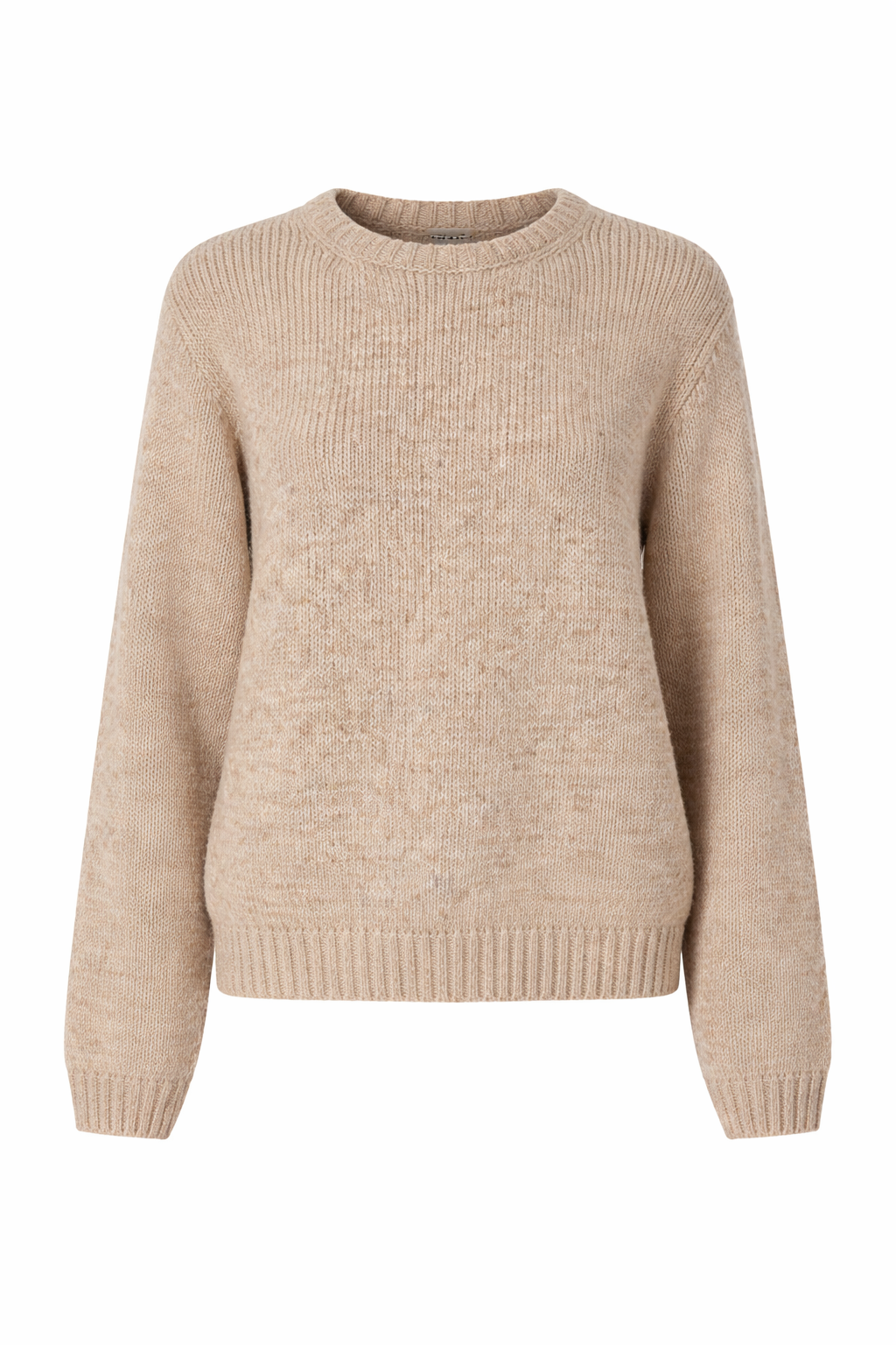 Unisex Beige Round Neck Jumper