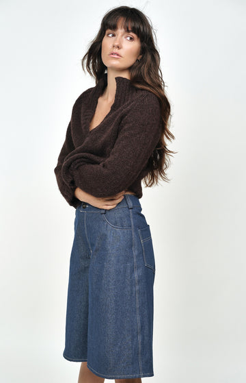 Dark Unwashed Denim Jorts