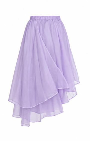 Lilac Sheer Organza Skirt