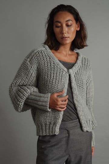 Grey Knit Cardigan