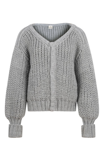 Grey Knit Cardigan