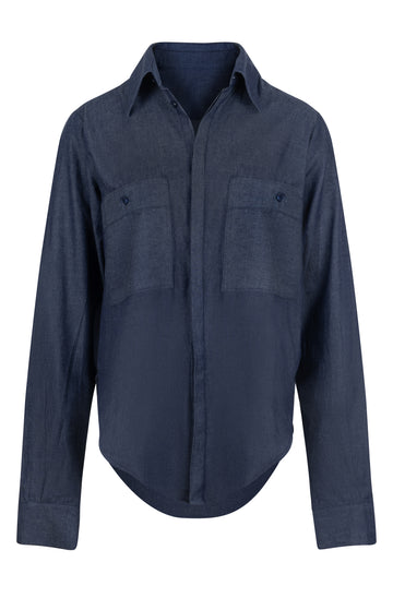 Navy Denim Shirt