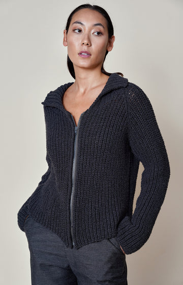 Grey Knit Cardigan