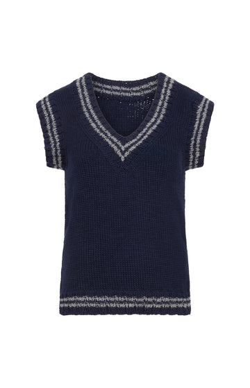 Navy/Grey Knit Vest
