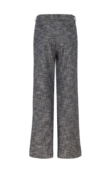 Salt and Pepper Black and White Mid Rise Straight Leg Trousers