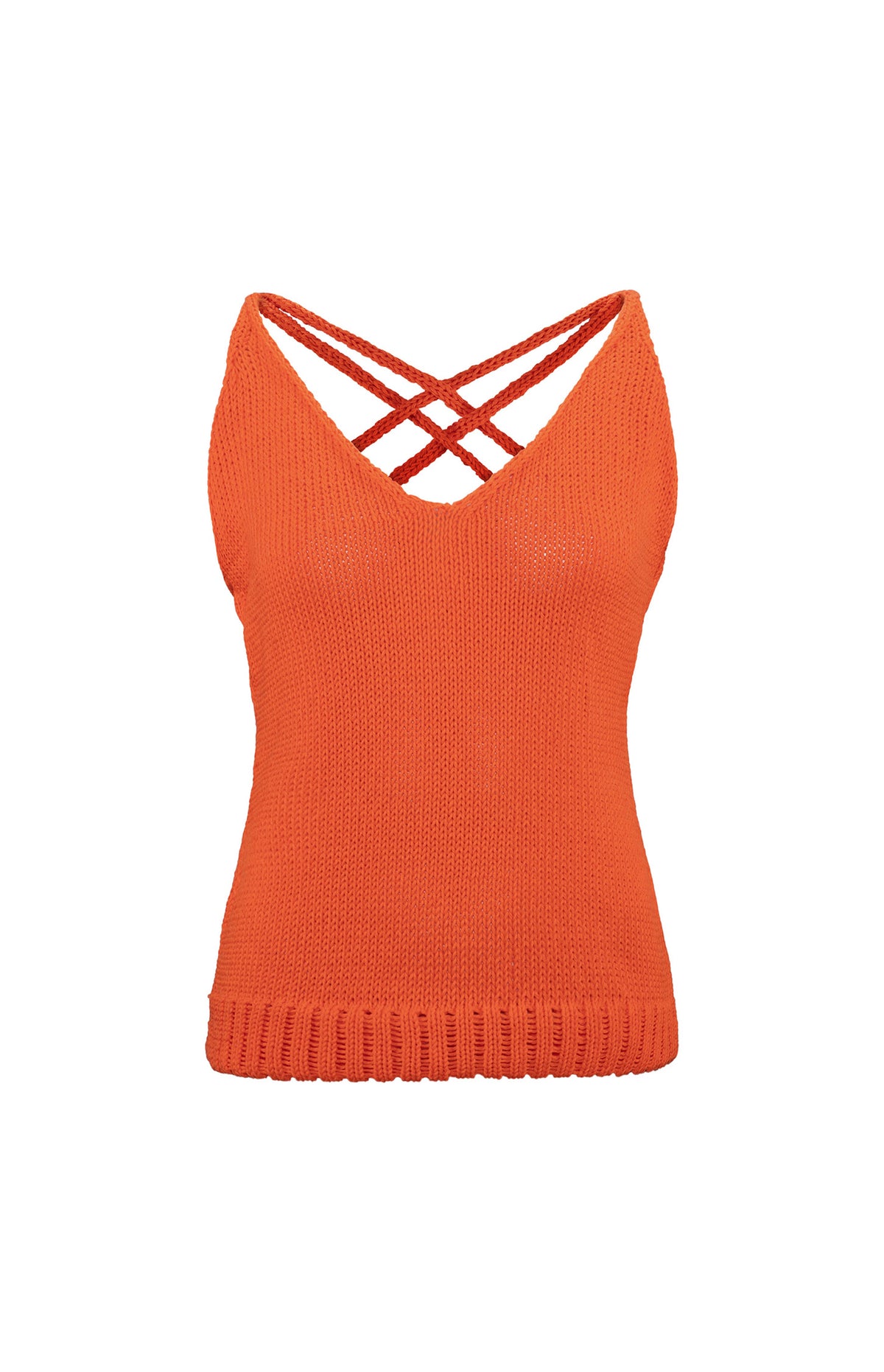Orange Knit Cami Top-thumbmail-1