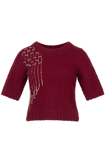 Wine Cashmere top