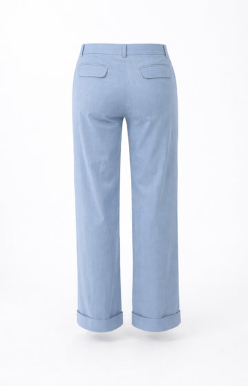 Lightblue Mid-Rise Denim Trousers