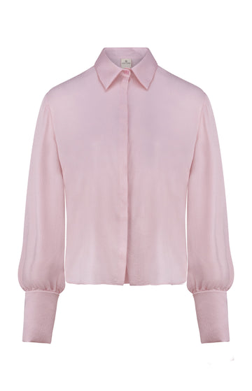 Blush Hammered Silk Shirt