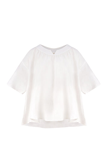 White Loose Fitted Top