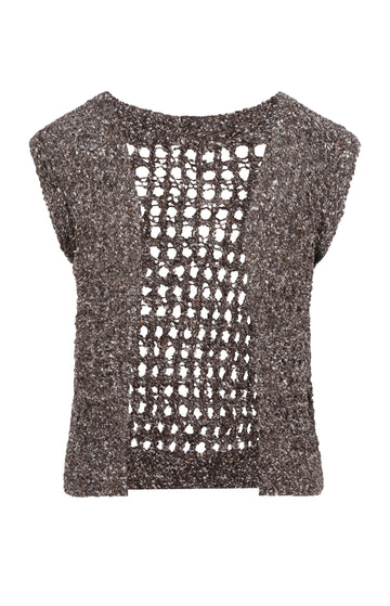 Brown Knit Vest