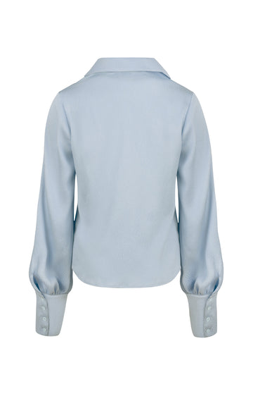 Light Blue Hammered Silk Shirt