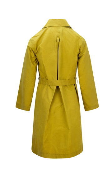 Lime Crisp Cotton Waxed Coat