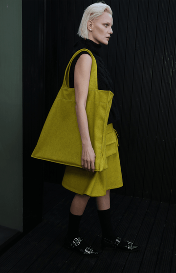 Chartreuse Boxy Tote Bag