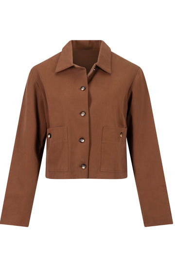 Brown Jacket with Patch Pockets