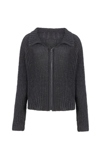 Grey Knit Cardigan