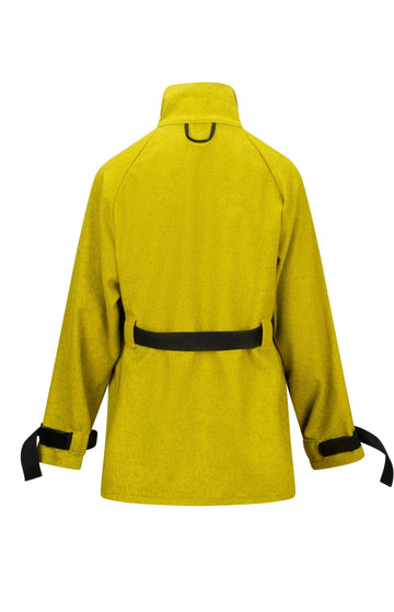 Chartreuse Belted Jacket With Big Pockets