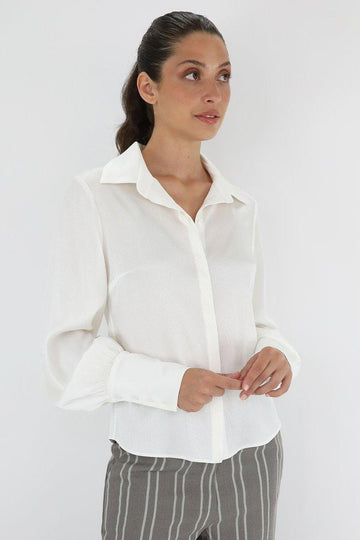 Short Sleeve Hammered Silk Shirt