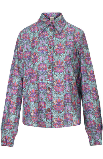Multicoloured Cotton Print Loose Fit Shirt